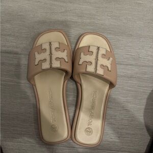 Tory Burch Tan Slide Sandals
